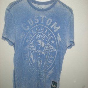 MACHINE Brand  T-Shirt   Size Medium  Custom Motor Company Blue  NWOT